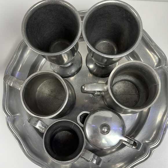 7 Piece RWP USA Wilton Solid Pewter Serving Set - Picture 8 of 8